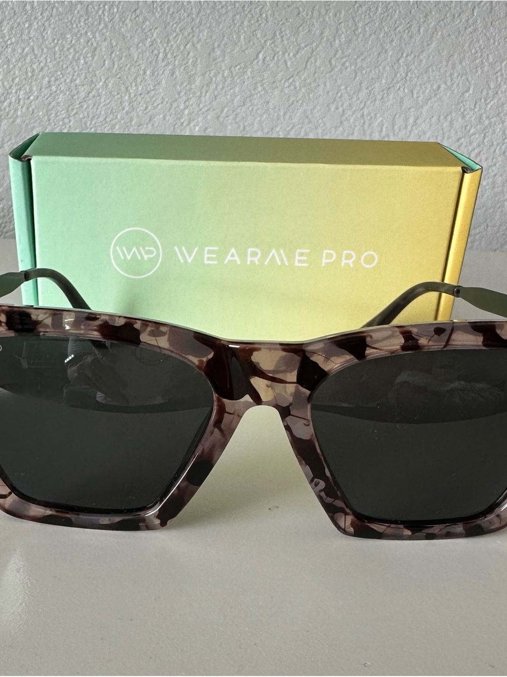 WEARME PRO (WMP) Women’s Gray Brown Tortoiseshell Square Sunglasses